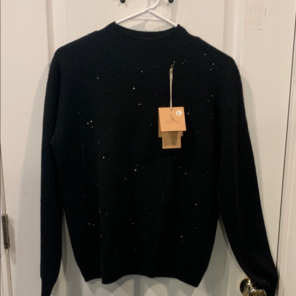 Black Sweater with Designer Celine like Sequins